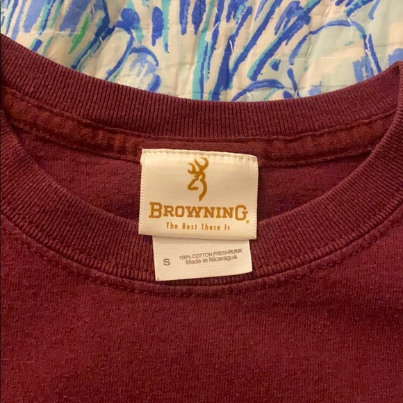 LAST CALL EXPIRES 11/20 red clay maroon garnet browning shirt - Picture 4 of 4